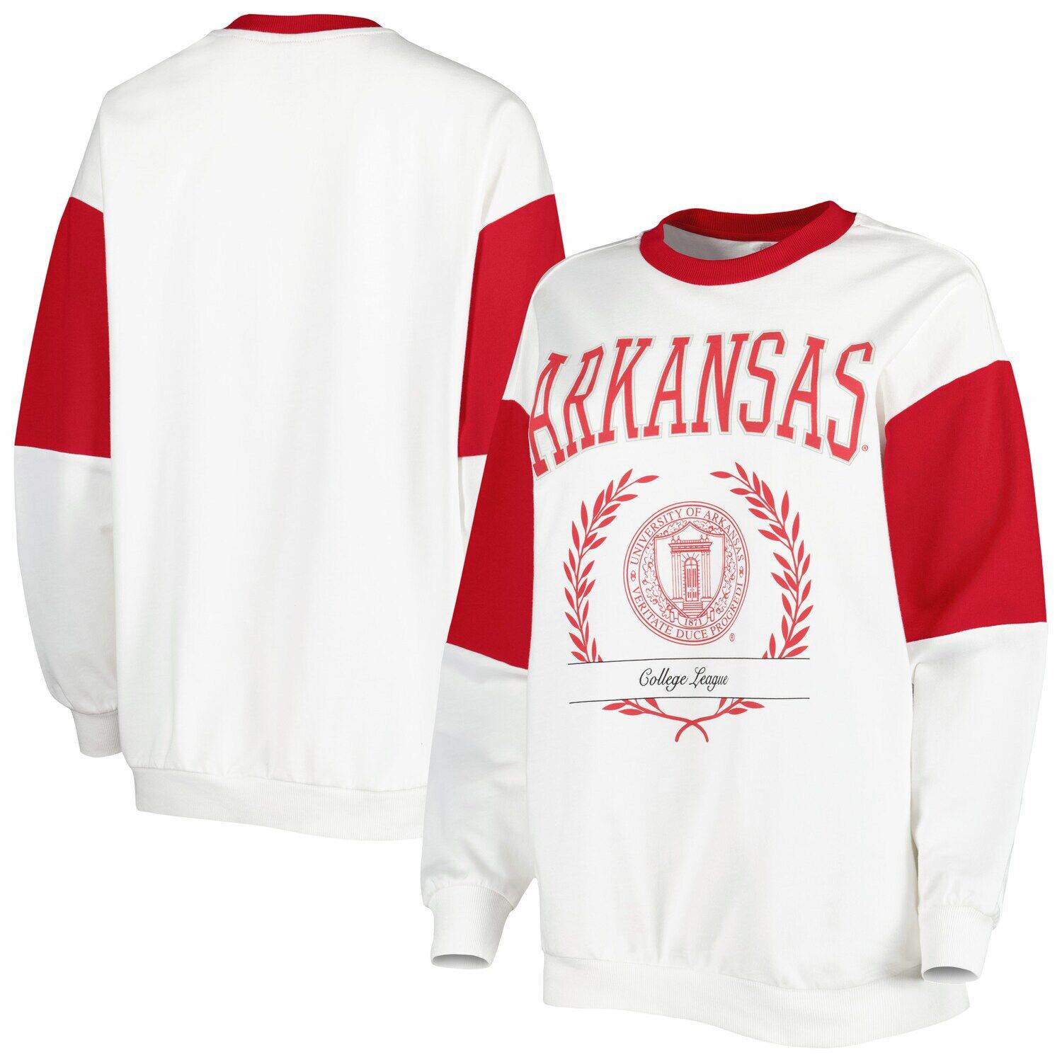 Женский пуловер-свитшот Gameday Couture White Arkansas Razorbacks It's A Vibe с длинным рукавом