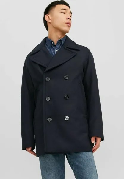 Классическое пальто темно-синего цвета. Jack & Jones,