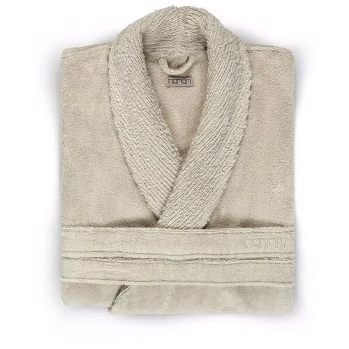 Махровый халат Hamam, GALATA OGRANIC Contrast, L/XL, 48-52, слоновая кость