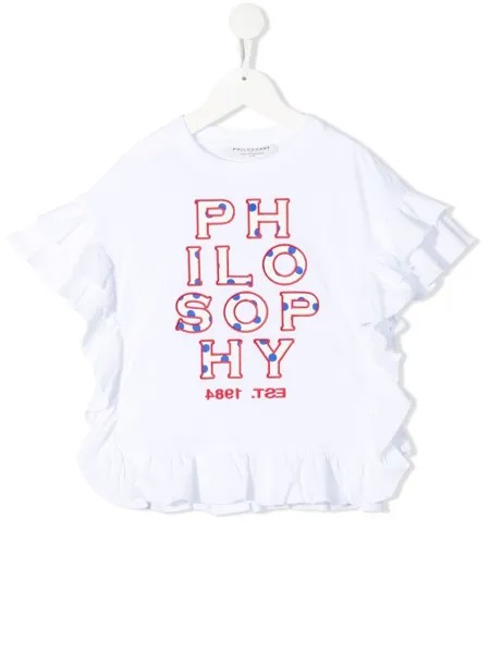 Philosophy Di Lorenzo Serafini Kids футболка с оборками и логотипом