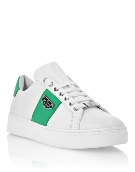 Кроссовки Lo-Top Triangle Plein Philipp Plein, цвет White/Green