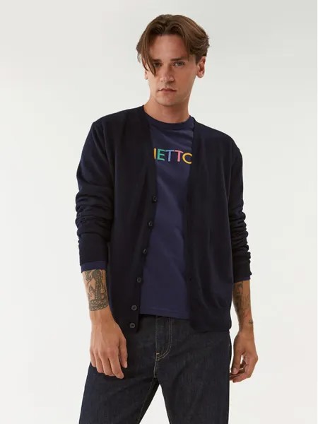 Кардиган стандартного кроя United Colors Of Benetton, синий