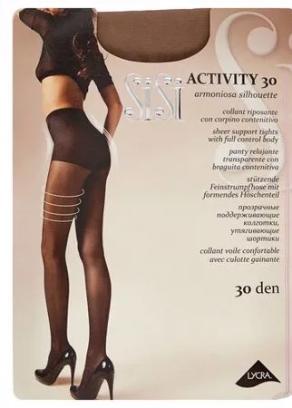 Колготки Sisi Activity, 30 den, размер 5, бежевый, коричневый
