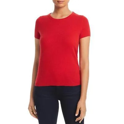 Женский красный кашемировый пуловер с короткими рукавами под собственной торговой маркой, топ S BHFO 6367