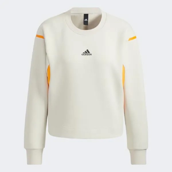 Свитшот Adidas Metallic, бежевый/оранжевый