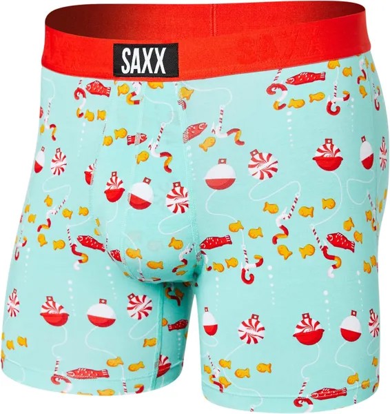 Трусы-боксеры Vibe Super Soft Boxer SAXX UNDERWEAR, цвет Fish Food/Fiji