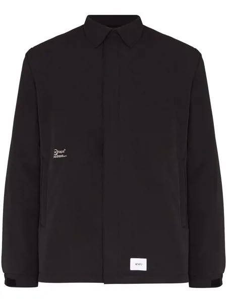 WTAPS куртка-рубашка с нашивкой-логотипом