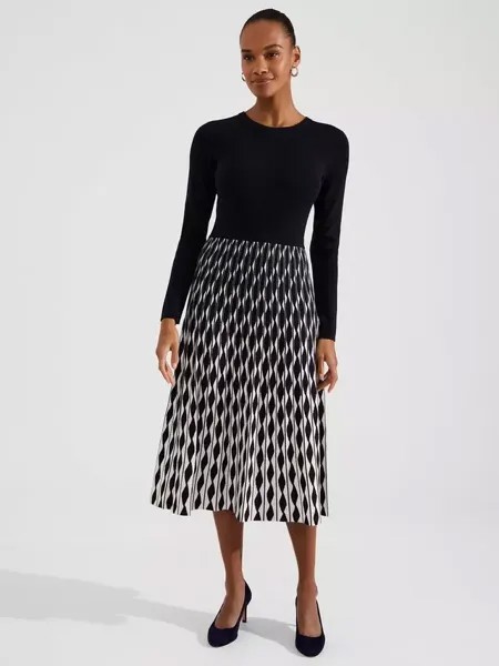 Платье Hobbs Hobbs Larna Knitted, цвет navy/ivory