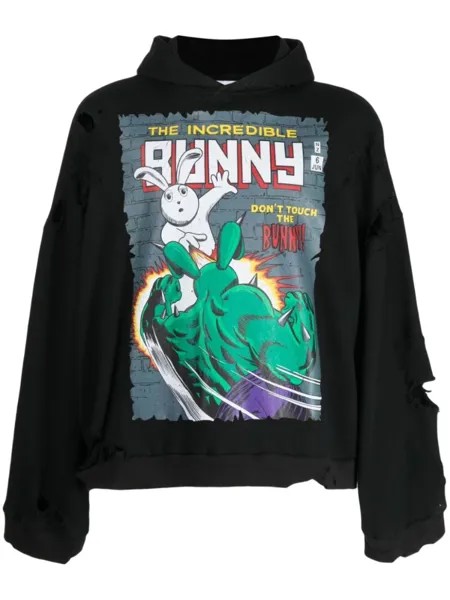 Natasha Zinko худи с принтом The Incredible Bunny, черный