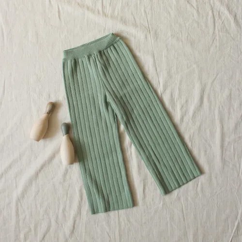 Брюки Loomknits, размер 122, оливковый