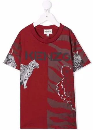 Kenzo Kids футболка из органического хлопка с принтом