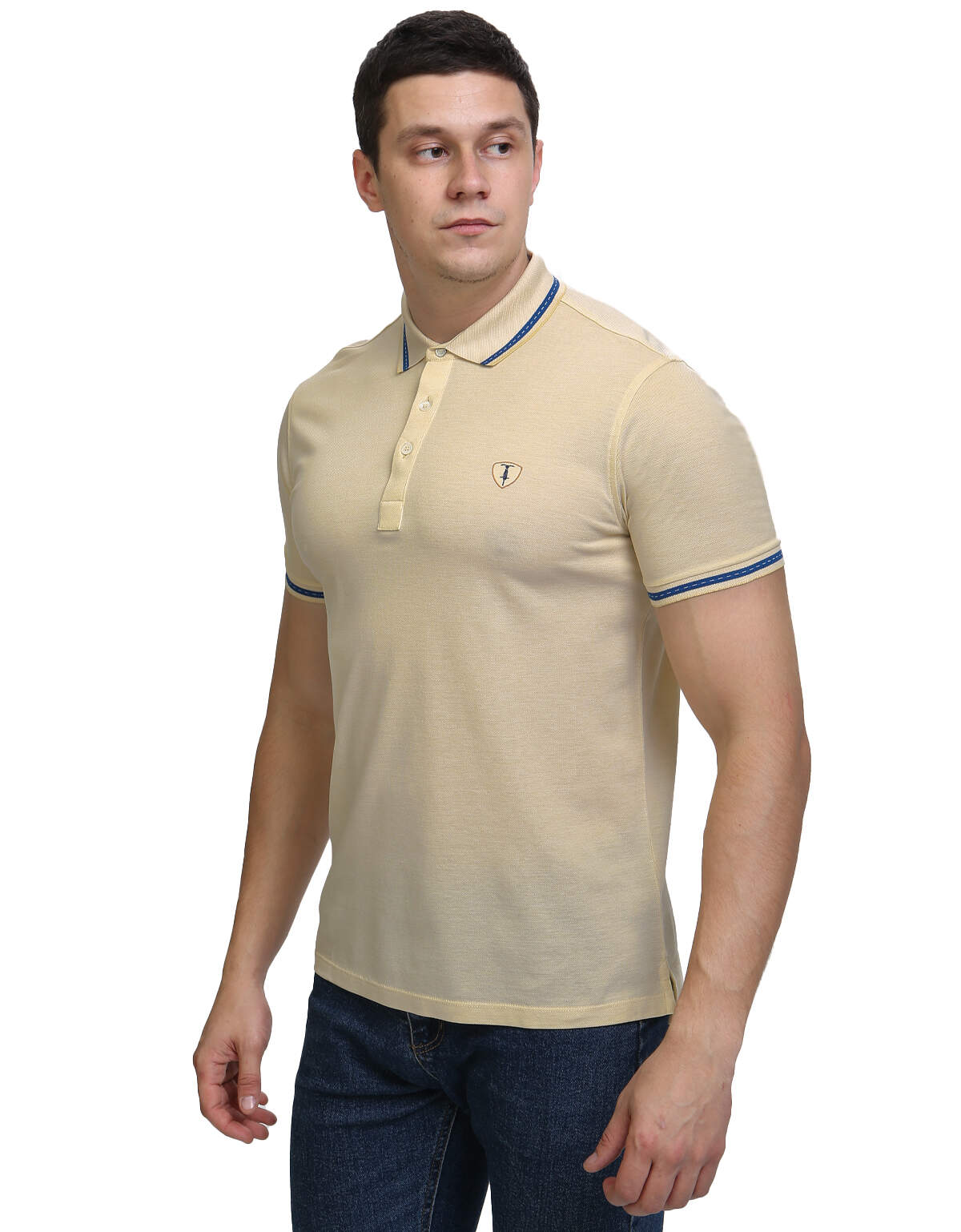 Футболка-поло мужская Gratude 223-41 желтая 3XL