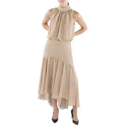 Женское коричневое платье миди в горошек Taylor 8 BHFO 9653