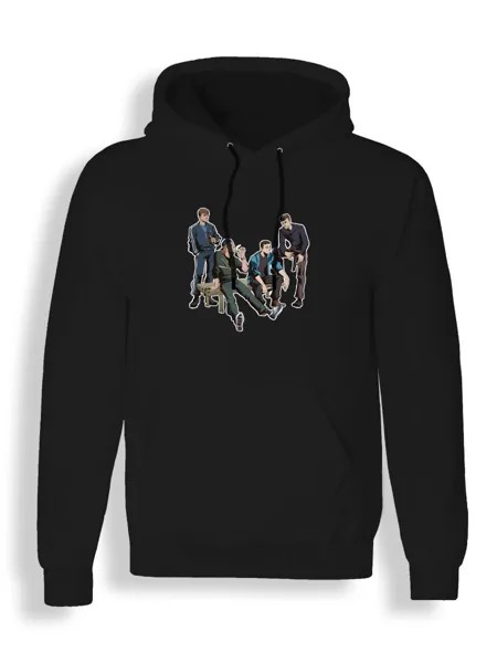 Худи унисекс СувенирShop Бригада/Саша Белый/Космос/Пчела/Фил 3 черное L