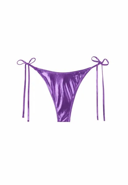 Плавки бикини METALLIC SKIN Calzedonia, темно-фиолетовый