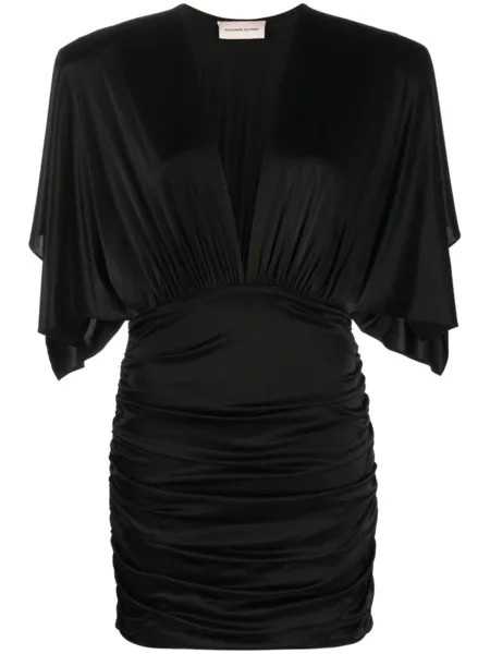 Alexandre Vauthier платье мини со сборками, черный