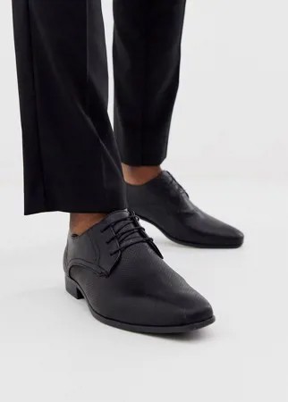 Черные туфли дерби из искусственной кожи Burton Menswear-Черный