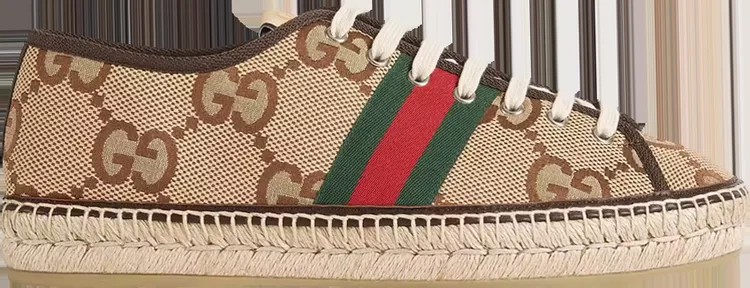 Кроссовки Gucci Maxi GG Espadrilles Camel Ebony, кэмел