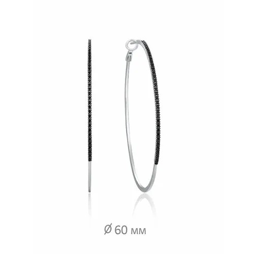 Серьги конго VALTERA, серебро, 925 проба, шпинель синтетическая, длина 6 см, серебряный