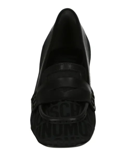 Жаккардовые туфли с логотипом Moschino, черный