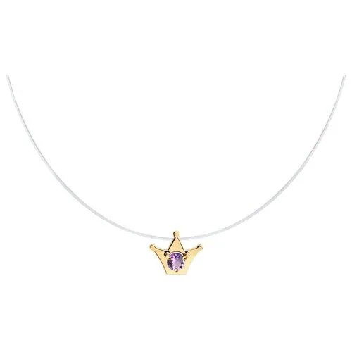 Колье Diamant из золота с аметистом 51-370-01313-1, размер 42 см