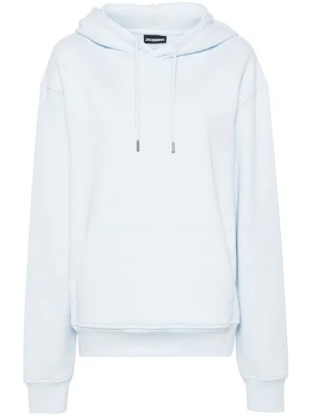 Jacquemus худи с вышитым логотипом, синий