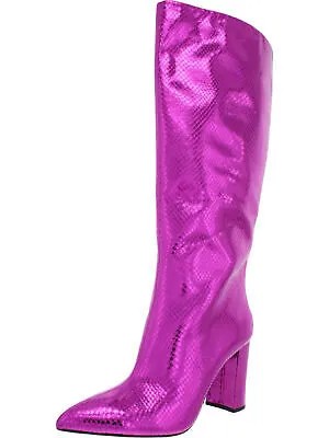 INC Женские розовые ботинки с тиснением змеи Goring Comfort Paiton на блочном каблуке на молнии, размер 8 м