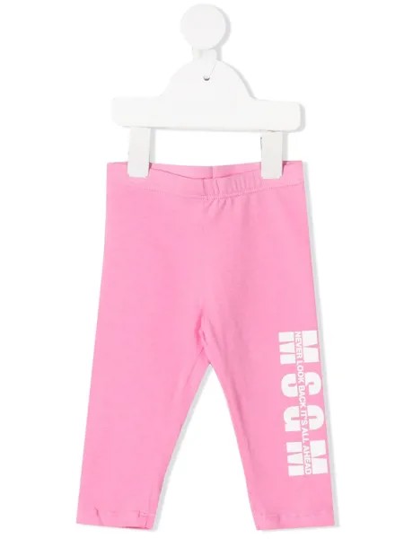MSGM Kids легинсы с эластичным поясом и логотипом
