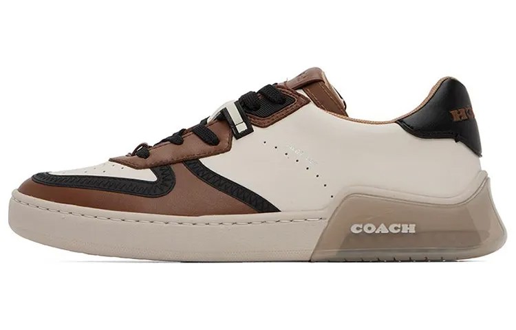 Кроссовки для скейтбординга мужские низкие бежевые/коричневые Coach