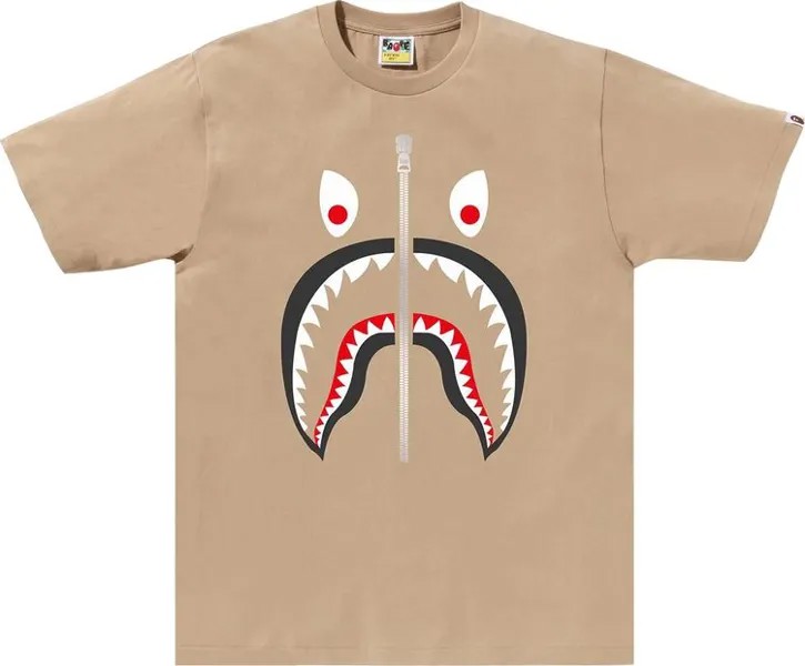 Футболка BAPE Mad Shark 'Beige', загар