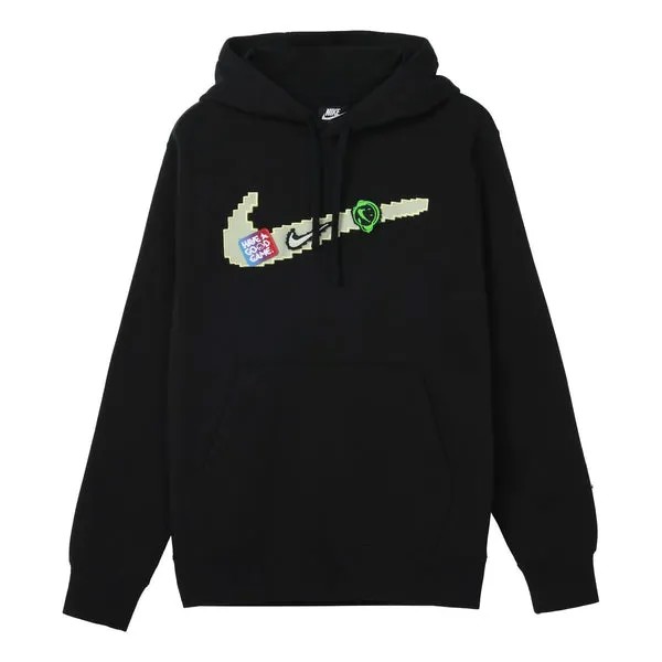 Толстовка Nike Sportswear Club Fleece Casual Sports Fleece Lined Black, черный