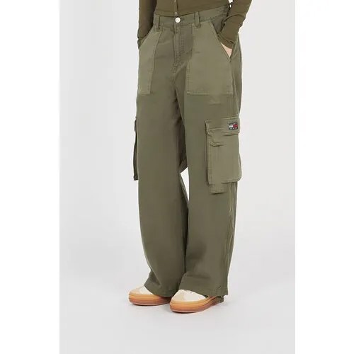 Брюки карго Tommy Jeans, размер 30/30, зелeный
