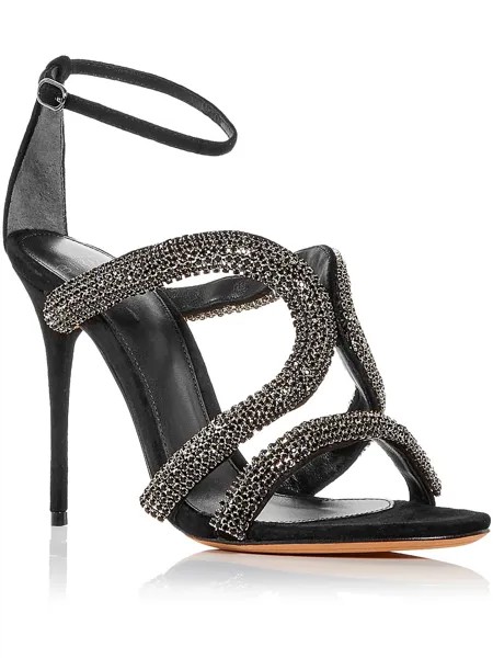 Женские туфли на шпильке с украшением Cleo Crystal Alexandre Birman, черный