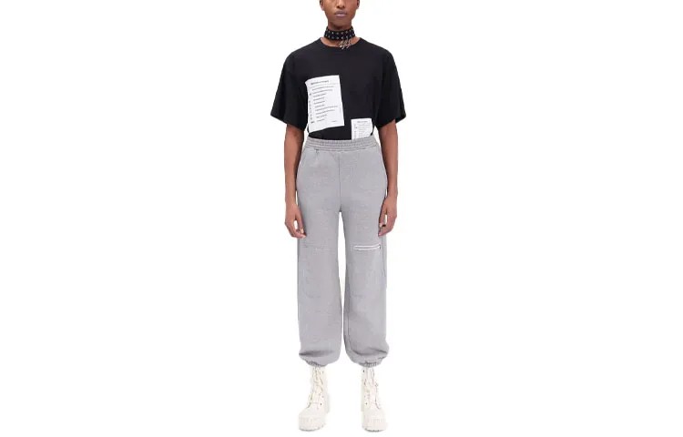 Трикотажные спортивные штаны женские серые Mm6 Maison Margiela