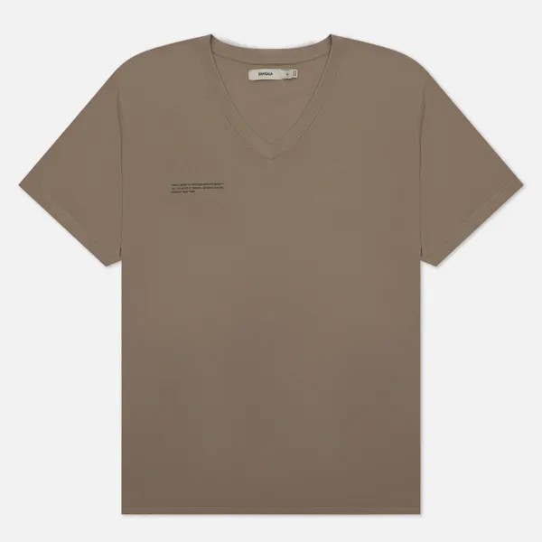 Мужская футболка PANGAIA Lightweight V Neck коричневый, Размер XXS