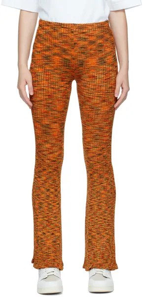 Оранжевые брюки Lounge в рубчик Acne Studios