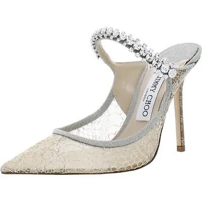 Jimmy Choo Женские туфли-лодочки Bing 100 со стразами и острым носком Туфли-мюли BHFO 1141
