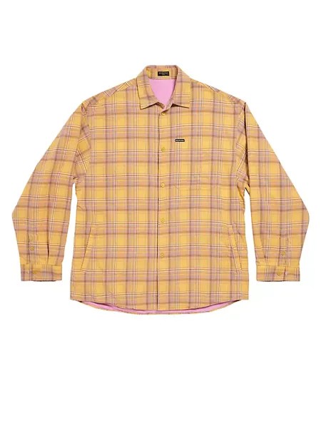 Рубашка на подкладке оверсайз Balenciaga, желтый