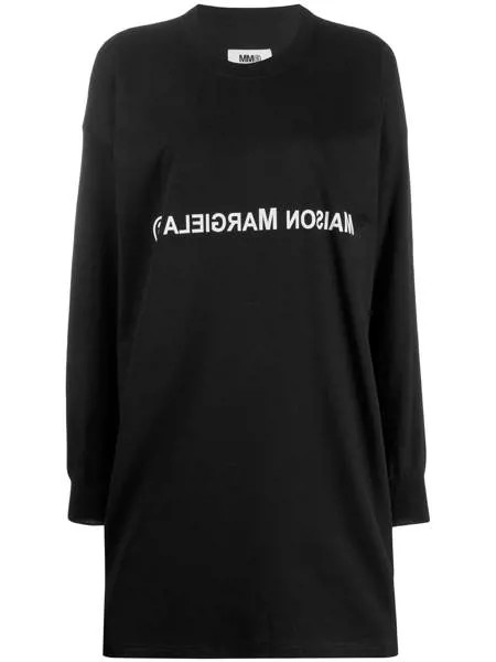 MM6 Maison Margiela платье из джерси с логотипом