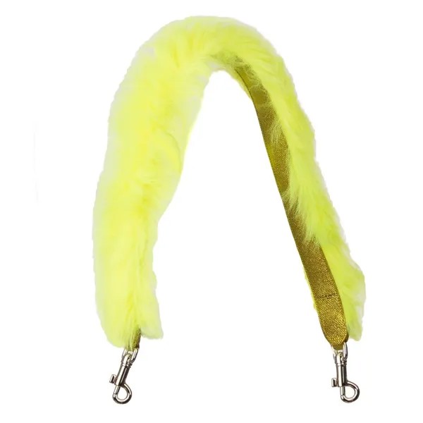 DOLCE - GABBANA Кожаная сумка из искусственного меха с ручкой неонового желтого серебристого цвета 12161