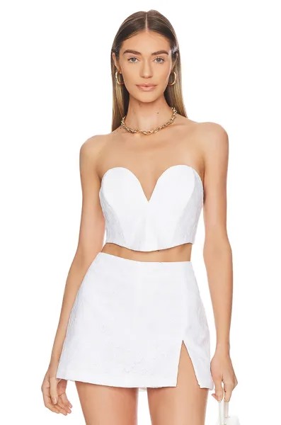 Топ Amanda Uprichard Cherri Crop, белый
