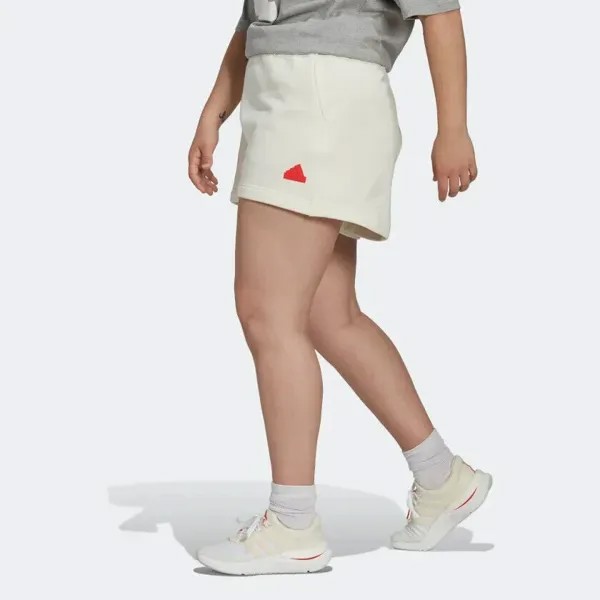 Женские шорты больших размеров adidas Terry Short белого цвета, НОВИНКА