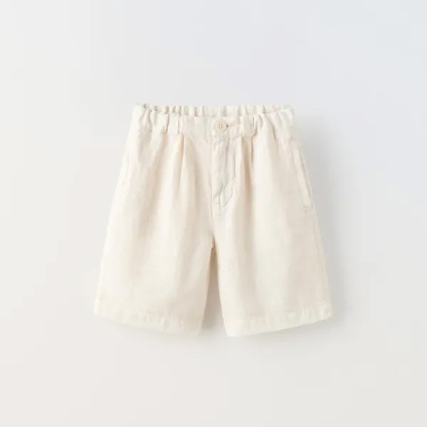 Шорты Zara True Neutrals Linen, экрю