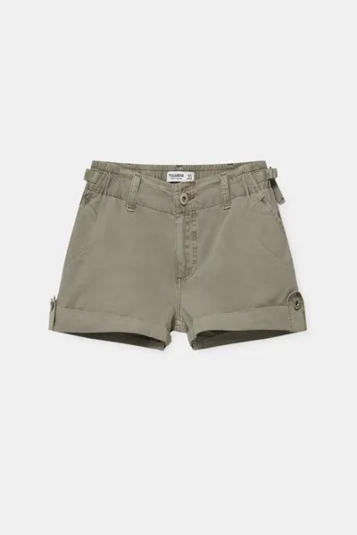 Шорты женские Pull&Bear PUL572697584 хаки 34 EU. Доставка из-за рубежа.