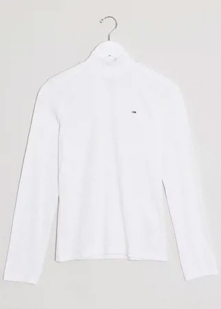 Лонгслив в рубчик Tommy Jeans-Белый