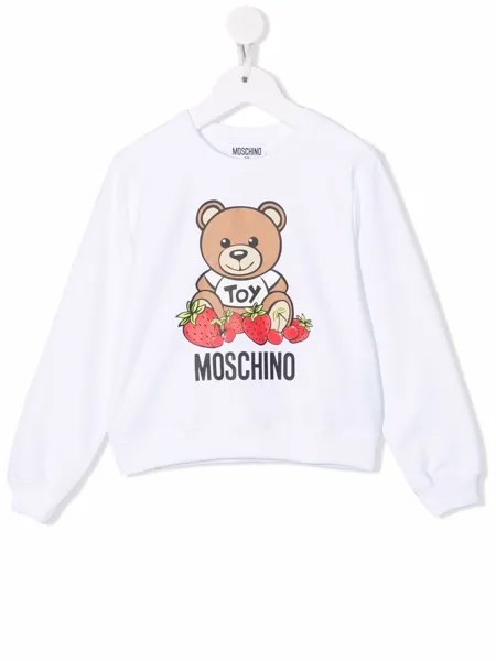 Moschino Kids толстовка с принтом