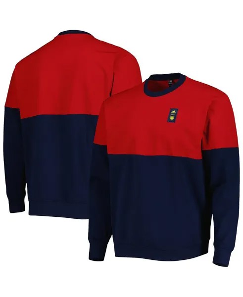 Мужская темно-синяя и красная толстовка с пуловером dna национальной сборной колумбии adidas, мульти