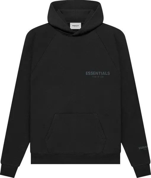 Худи Fear of God Essentials Pullover Hoodie 'Stretch Limo', черный