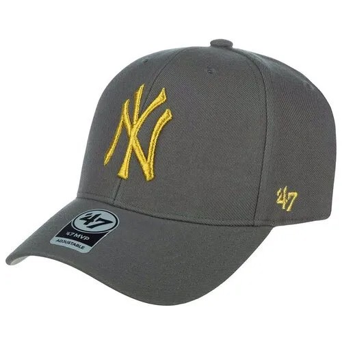 Бейсболка 47 BRAND арт. B-MTLCS17WBP New York Yankees MLB (серый / золотой), размер: UNI