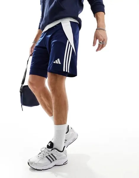 Синие тренировочные шорты adidas Tiro 24 с дизайном 2 в 1 adidas performance